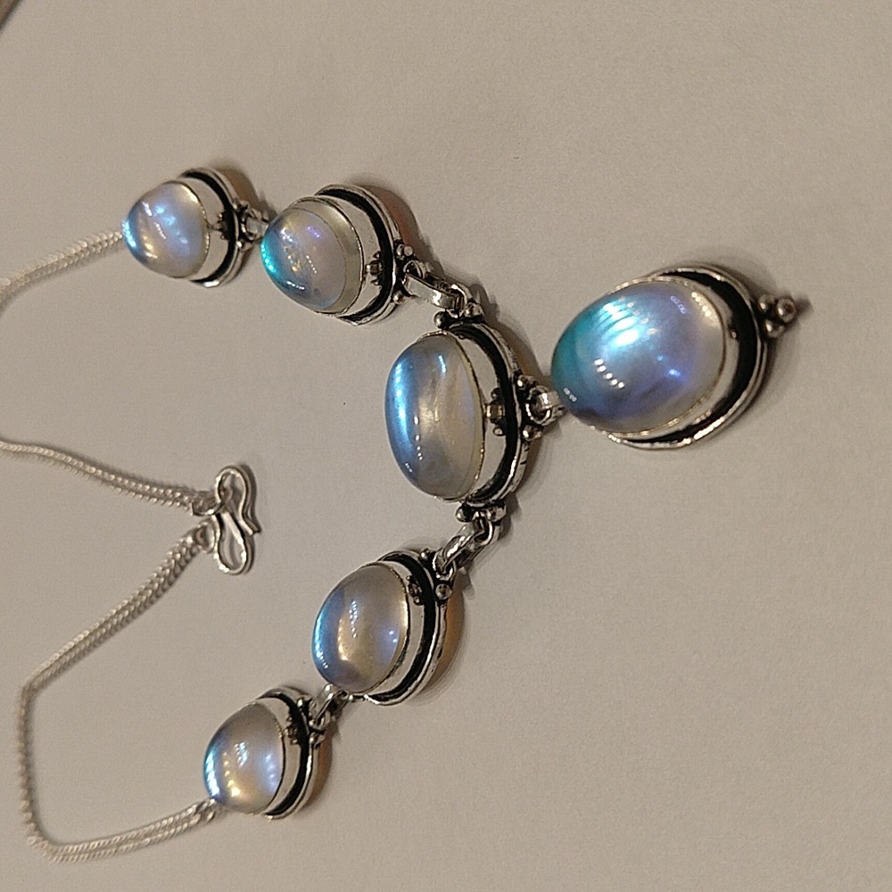 Opalite necklace 925 stamped